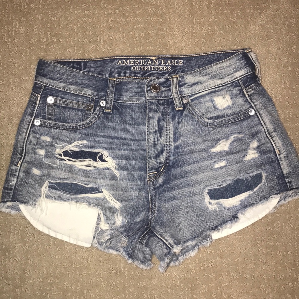 american eagle high - waisted shorts